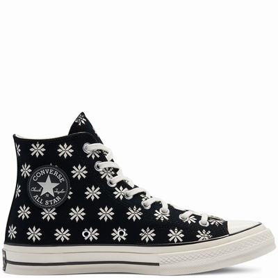 Converse Holiday Sweater Chuck 70 - Naisten Matalavartiset Tennarit - Mustat